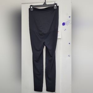 NWT Isabel Maternity Women's Black Actvie Leggings Crossover Panel Size Medium